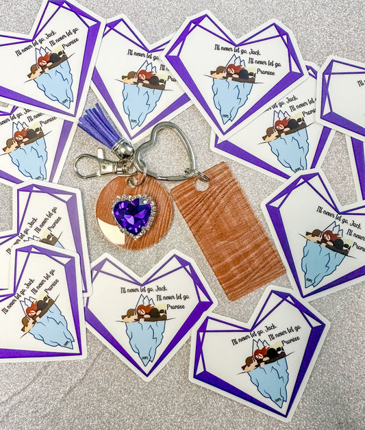 Titanic Sticker and Door Keychain Set