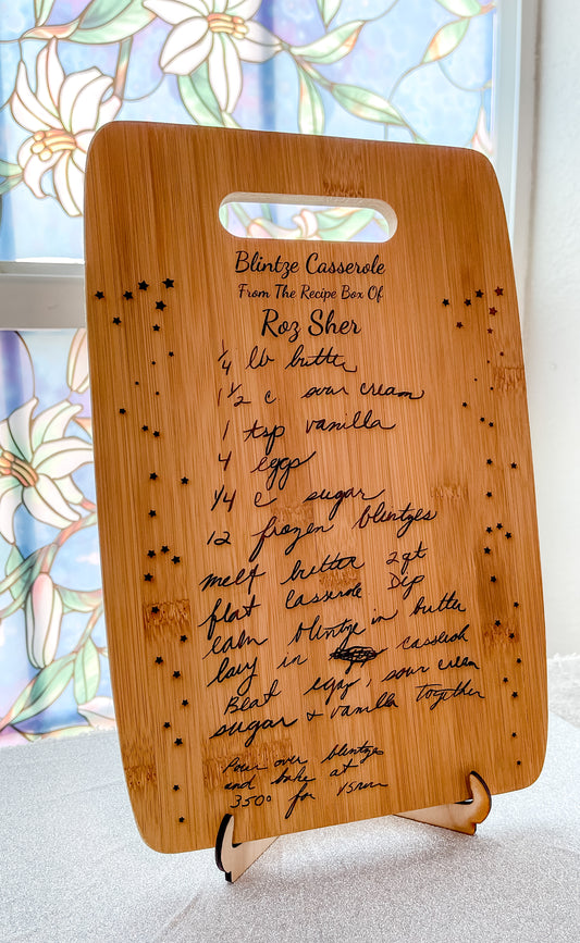 Small Recipe Board with Stand