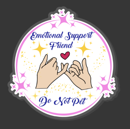 Emotional Support Friend pin